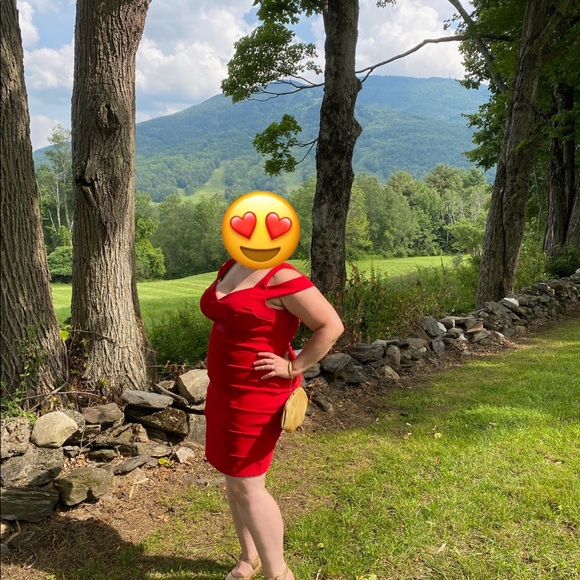 Emerald Sundae Bodycon Dress (red; size 3x) - Picture 1 of 3